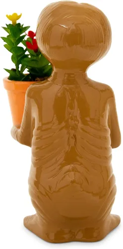 Vista 4 de Silver Buffalo E.T. The Extra-Terrestrial - Maceta de cerámica de 7 pulgadas con suculentas artificiales, bonita maceta, plantas