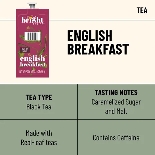 Vista 2 de Flavia Bright Tea Co. English Breakfast Tea Freshpacks funciona solo con Flavia Brewers (caja de 40)