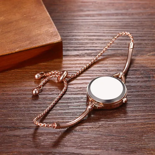 Vista 3 de Avaner Relojes de pulsera de diamantes de imitación para mujer: reloj de pulsera elegante de cuarzo analógico de oro rosa