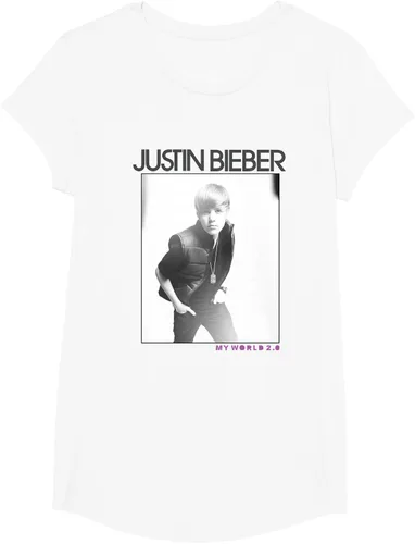 Vista 7 de Justin Bieber Camiseta oficial de My World 2.0 Photo, Blanco