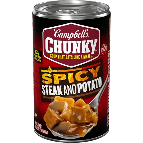Vista 11 de Campbell's Chunky Sopa, sopa picante de fideos con pollo, lata de 18.6 oz