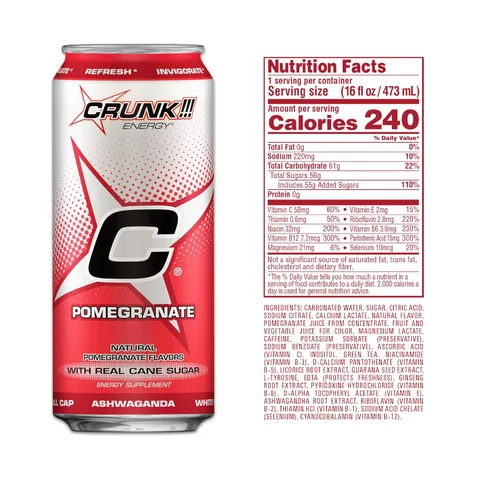 Vista 2 de CRUNK!!! Energy Granada 16oz 12pack