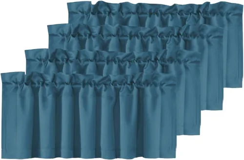 Vista 25 de H.VERSAILTEX - Cenefa térmica para ventana con dobladillo para barra, para oscurecer las habitaciones; ideales para la cocina, 52” x 18” Gris paloma