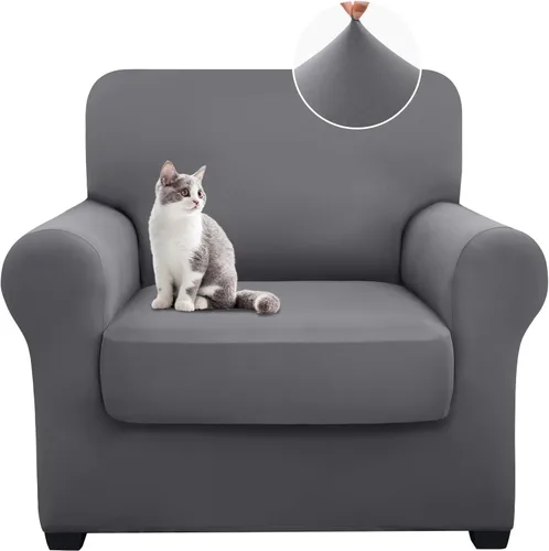 Vista 15 de hyha Fundas de sofá de 4 piezas para sofá de 3 cojines, fundas de sofá suaves y lavables, fundas de sofá elásticas para perros, protector de muebles