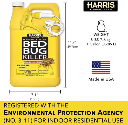 Vista 4 de Harris Bed insecticida, spray de galón, Amarillo