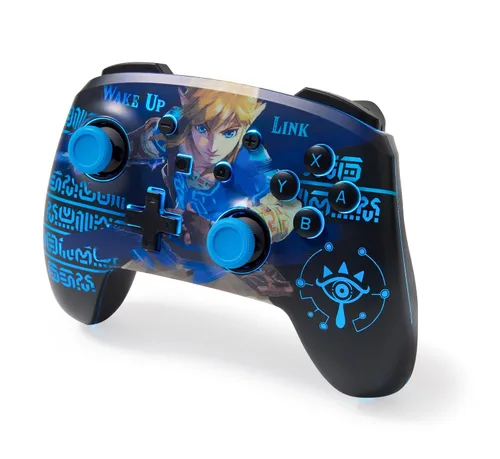 Vista 5 de PowerA Enhanced Wireless Controller for Nintendo Switch with Lumectra - Wake Up Link, Gamepad, Game Controller, Bluetooth Controller, Rechargeable