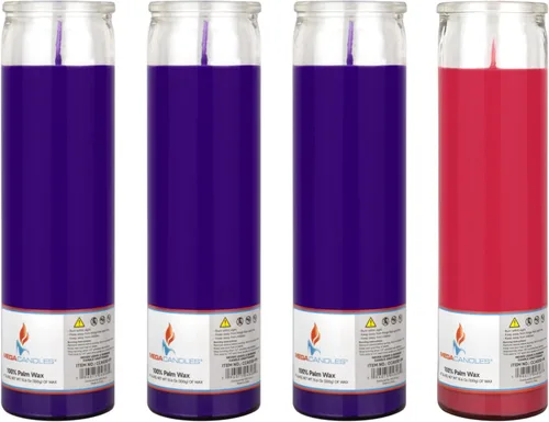 Vista 19 de Mega Candles Juego de 4 piezas de velas de Adviento de Navidad sin perfume, vertidas a mano de cera premium con parte superior en forma de campana