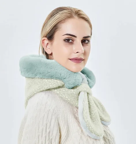 Vista 37 de Gorros de invierno para mujer, pasamontañas, bufanda, para clima frío, conjunto para mujer, gorro con capucha