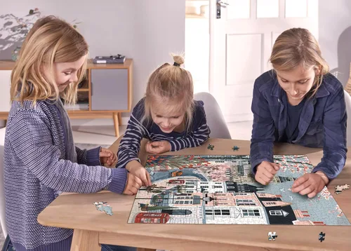 Vista 7 de London Spring Puzzles para adultos 1000 piezas, rompecabezas de paisaje urbano europeo, rompecabezas romántico de escena de viaje