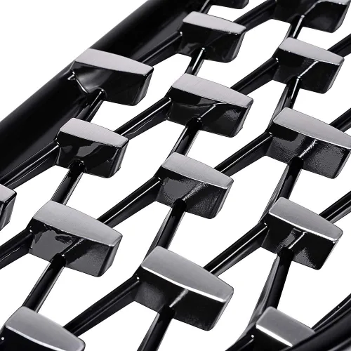 Vista 3 de Rejilla de Riñón Cromada con Malla Brillante en Negro Compatible con BMW 323i 325xi 330i 328i 328xi 335i 335xi E90 E91 Pre-LCI de 2005-2008