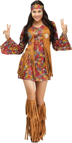 Vista 4 de Cubiertas de botas hippie con flecos, café, talla única