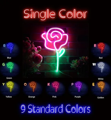 Vista 2 de ADVPRO Rose Flex Silicone LED Neon Sign - Blue - st16s32-fnu0034-b