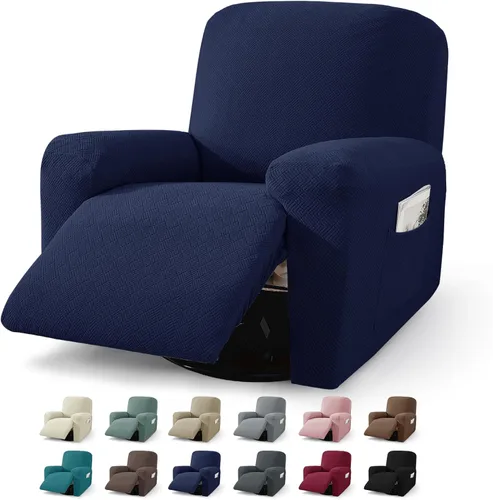 Vista 13 de JIVINER Fundas reclinables de gran tamaño de 3 piezas para sillón reclinable grande con bolsillos, tela jacquard elástica Lazy Boy funda para sofá
