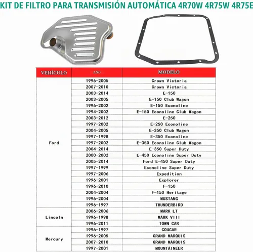 Vista 3 de Kit de filtro de transmisión automática para Ford F-150 F-250 94