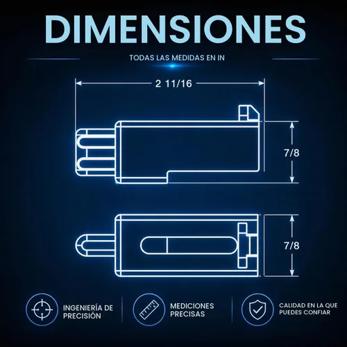 Vista 4 de Pestillo de repuesto para Regalo 1161 y puertas Carlson seleccionadas (solo pestillo)