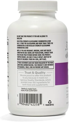 Vista 2 de 365 by Whole Foods Market, Glucosamina condroitina extra fuerte y MSM, apoya articulaciones saludables, 120 tabletas