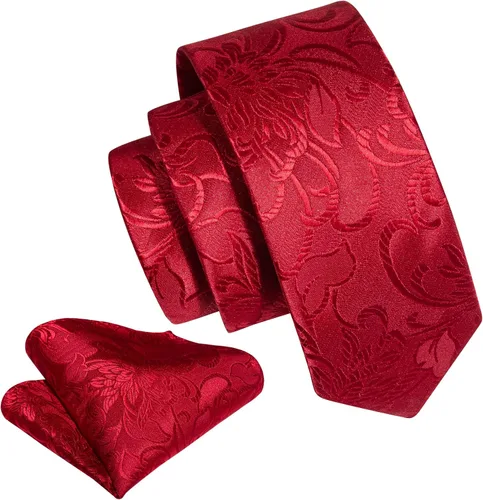 Vista 304 de Barry.Wang Corbata de niño regular seda tejida rayas sólido lazo bolsillo cuadrado