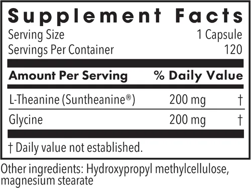 Vista 2 de Metabolic Maintenance L-teanina 200 mg - Suplemento de teanina L con glicina para energía y concentración tranquila, aminoácidos para apoyo al sueño