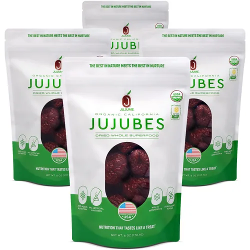 Vista 13 de JUJUME Jujubes Orgánicos Certificados por USDA Cultivados en California Frutas de Datil Rojo Clasificados Individualmente 3 Veces para Control