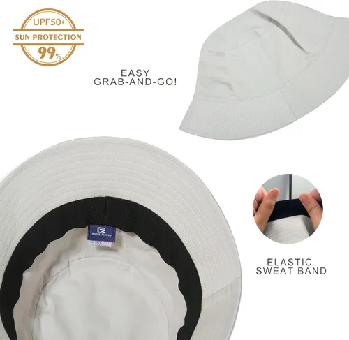 Vista 48 de GADIEMKENSD Sombrero de pescador 100% algodón, unisex, protección solar UPF 50, ligero, plegable