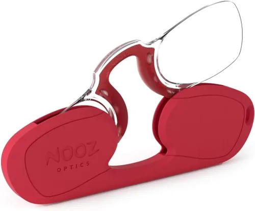 Vista 9 de NOOZ Armless Reading Glasses - Rectangular - Keychain Case - Featherlight - Unisex Negro