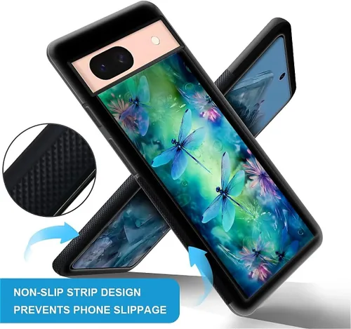 Vista 597 de Compatible con Google Pixel 4A 5G Mobile Case Creative Acrylic Panel trasero Silicona Protección Grip especialmente diseñado para Google Pixel 4A 5G