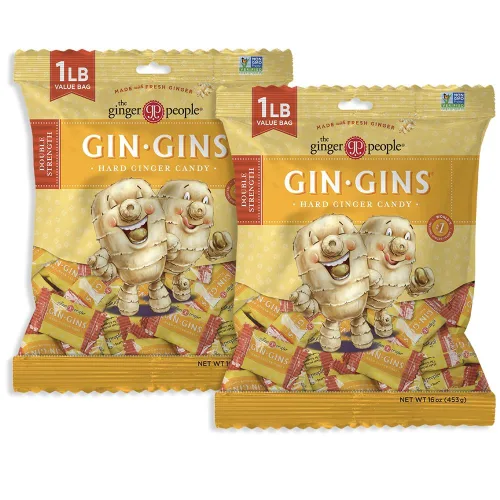 Vista 21 de GIN GINS Boost Red Magic Ginger Chews Soporte digestivo de 2 libras, 1 paquete