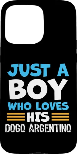 Vista 28 de Just a Boy who Loves his Dogo Argentino Case for iPhone 16