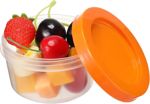 Vista 4 de Tanlade 24 recipientes de almacenamiento de alimentos para bebés, 7 onzas, pequeños recipientes de plástico con tapas, cuencos reutilizables
