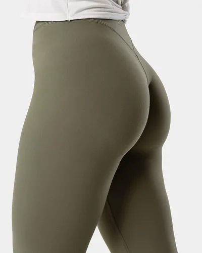 Vista 2 de Kamo Fitness Serenity - Leggings sin costura frontal, entrepierna de 25 pulgadas, pantalones de yoga de cintura alta, mallas de entrenamiento suaves