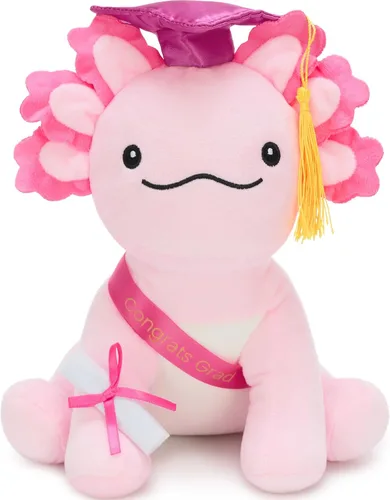 Vista 10 de Tezituor Juguete de peluche de ajolote de graduación 2026, bonito animal de peluche de graduación de 8 pulgadas, regalo para niños y niñas