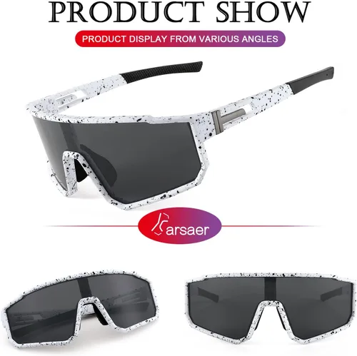 Vista 2 de Karsaer Visison - Gafas de sol polarizadas para ciclismo, equitación, deportes, hombres y mujeres, para Moutain Baseball MTB