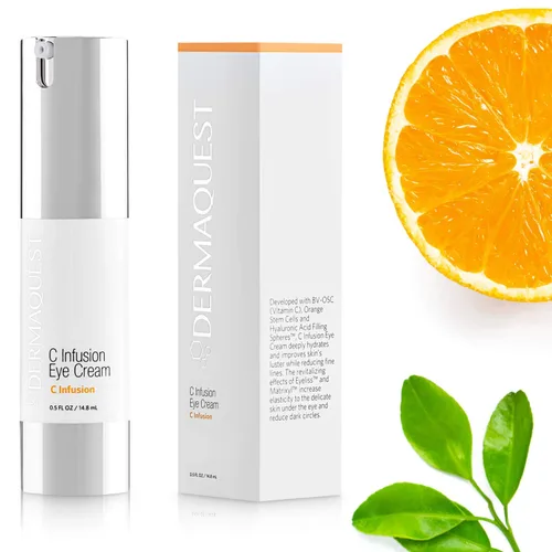 Vista 3 de DermaQuest C Infusion Crema revitalizante hidratante para ojos, reductor de bolsas para ojos, tratamiento de hinchazón de ojos y crema debajo