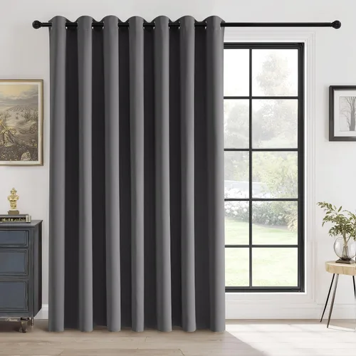 Vista 65 de RYB HOME Cortinas portátiles para puerta con privacidad, cortinas opacas y aislantes térmicas para dormitorio, armario, sala de estar, comedor, Beige