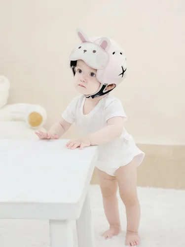 Vista 3 de Mambobaby - Casco de seguridad para bebé, transpirable, protector de cabeza de bebé para gatear, caminar, ultraligero, suave y ajustable, adecuado