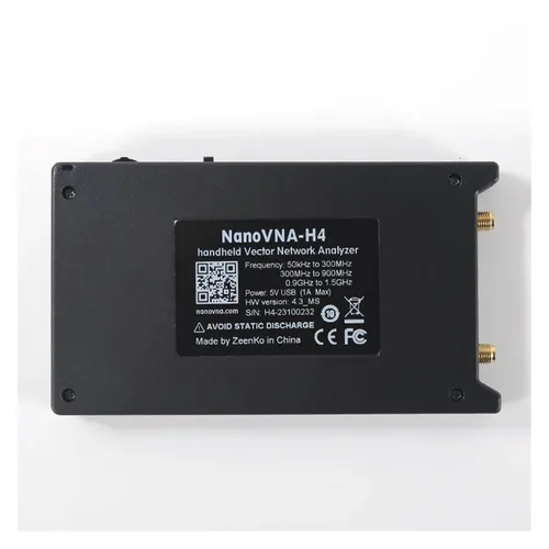 Vista 4 de Spectrum Analyzer, NanoVNA H4 Vector Network Analyzer for Antenna with 1 5GHz 4 Inch Touchscreen Shortwave Signal Testing Tool Hugen Version Black