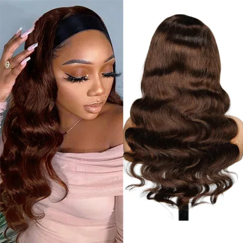 Vista 7 de Peluca rizada con diadema de cabello humano sin encaje frontal, pelucas rizadas para mujeres negras, cabello humano sin pegamento, 100% cabello