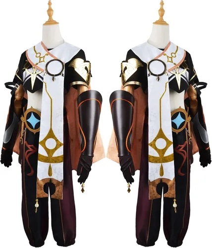Vista 5 de Genshin Impact Aether Cosplay Disfraz Uniforme Anime Halloween Traje Trajes Ropa