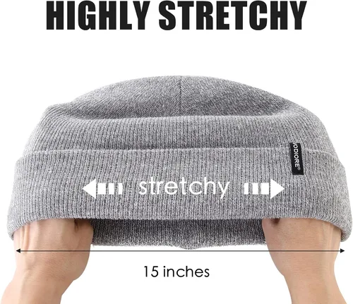 Vista 5 de VODIORE Beanie Hats for Men Women Winter Knit Hat Warm Slouchy Beanies Cuffed Skull Cap