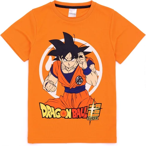 Vista 4 de Dragon Ball Z Pijama para niños Goku Character naranja manga corta camiseta símbolo guerrero negro pantalones cortos anime