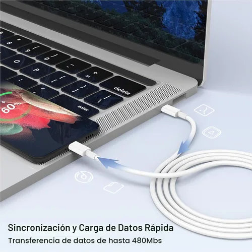 Vista 6 de LOFPYE Paquete de 3 cables USB C a USB C de 1 pie y 60 W, cable de carga rápida tipo C para iPhone Air 17 16e 16 15 Pro Plus Pro Max, para Galaxy