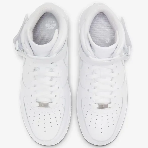 Vista 2 de Nike Air Force 1 Mid '07 Leather White 366731-100 para mujer