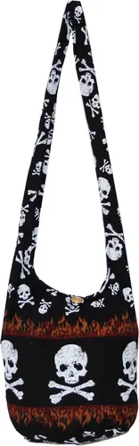 Vista 9 de Bolso cruzado estilo bohemio bohemio estilo hobo hippie gótico de 33 pulgadas, color negro