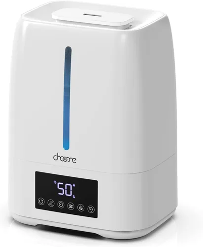 Vista 10 de Humidificador ultrasónico de 6L con llenado superior - Niebla fría y cálida para dormitorio, bebé, habitaciones grandes y plantas, control