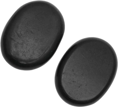 Vista 9 de EXCEART Piedras de masaje volcánico para terapia de spa, piedras planas naturales calientes y frías, 3.14 x 2.36 x 0.59 pulgadas, juego de 2 piedras