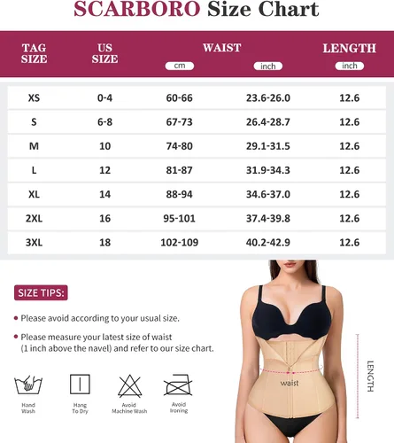 Vista 3 de SCARBORO Fajas Corsé para debajo del busto, entrenador de cintura para mujer, control de abdomen, faja moldeadora de cuerpo, faja moldeadora