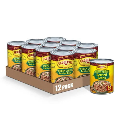 Vista 11 de Old El Paso Frijoles refritos sin grasa, 16 onzas (paquete de 12)