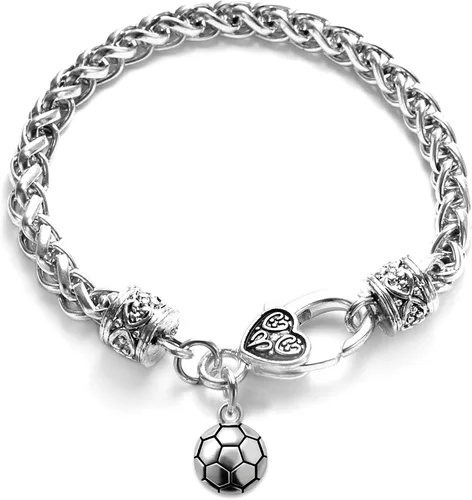 Vista 35 de Inspired Silver - Pulsera de plata con dije personalizado y circonitas cúbicas.