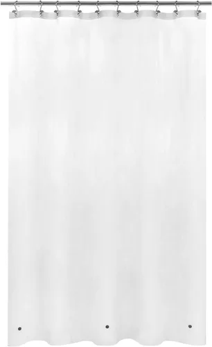 Vista 16 de Mrs Awesome Forro para cortina de ducha de cabina estrecha de 32 x 72 pulgadas con 3 imanes, PEVA transparente, 8G, grueso y resistente