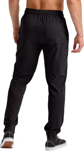 Vista 2 de Hanes Originals - Pantalones deportivos con bolsillos, camiseta de triple mezcla para hombre